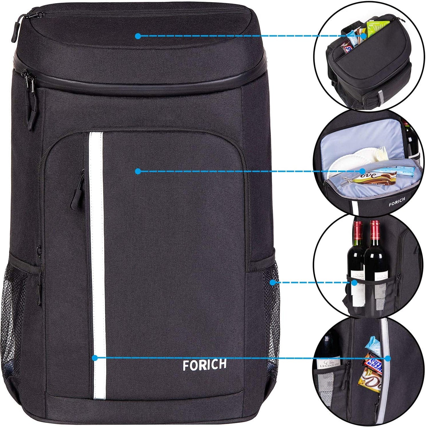 🎒 Mochila Nevera Impermeable y Aislante – Capacidad 30 Latas  MantĂ©n tus bebidas y alimentos frĂos por más tiempo con esta mochila nevera ligera y a prueba de fugas. Ideal para picnics, playa, trabajo, campamentos o excursiones.