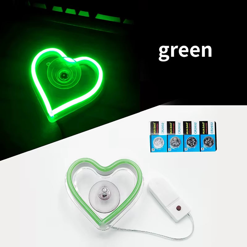 💖 Luces Neón para Ventana | Decoración LED en Forma de Corazón y Triángulo con Control Remoto Inalámbrico