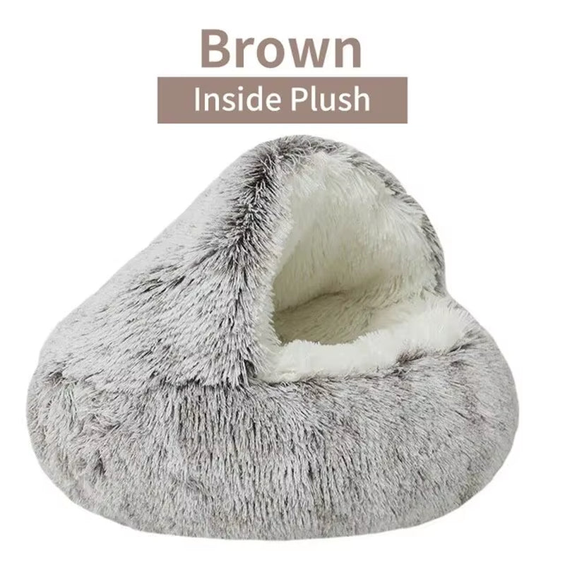 ✨ Cueva de Sueños para Mascotas – Cama Redonda, Esponjosa y Abrazable