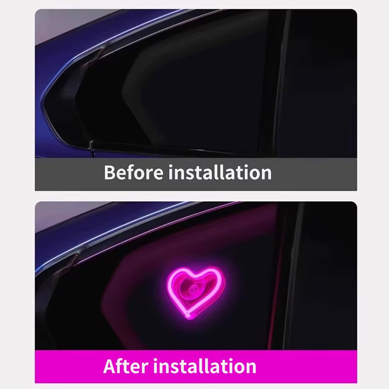 💖 Luces Neón para Ventana | Decoración LED en Forma de Corazón y Triángulo con Control Remoto Inalámbrico