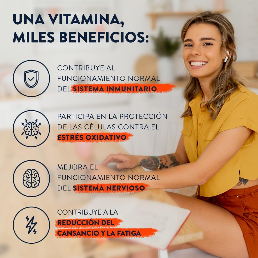 Vitamina C 1000 Mg - Vitamina C Natural - Con Flavonoides De Fruta CĂtrica Y Acerola - Por Dosis Diaria (2 Cápsulas) - 180 Cápsulas De Vitamina C Pura Altamente Concentrada- Vegano Y Sin Gluten