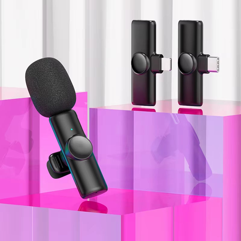 🎤 Micrófono Inalámbrico Profesional – Ideal para iPhone, Android y Laptop