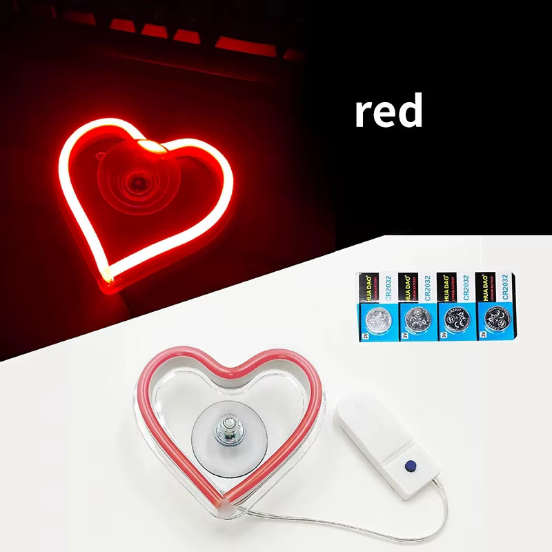 💖 Luces Neón para Ventana | Decoración LED en Forma de Corazón y Triángulo con Control Remoto Inalámbrico