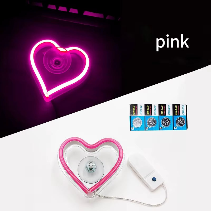 💖 Luces Neón para Ventana | Decoración LED en Forma de Corazón y Triángulo con Control Remoto Inalámbrico