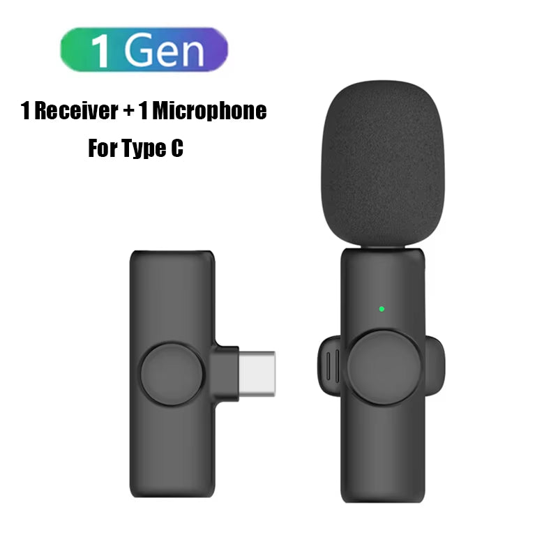 🎤 Micrófono Inalámbrico Profesional – Ideal para iPhone, Android y Laptop