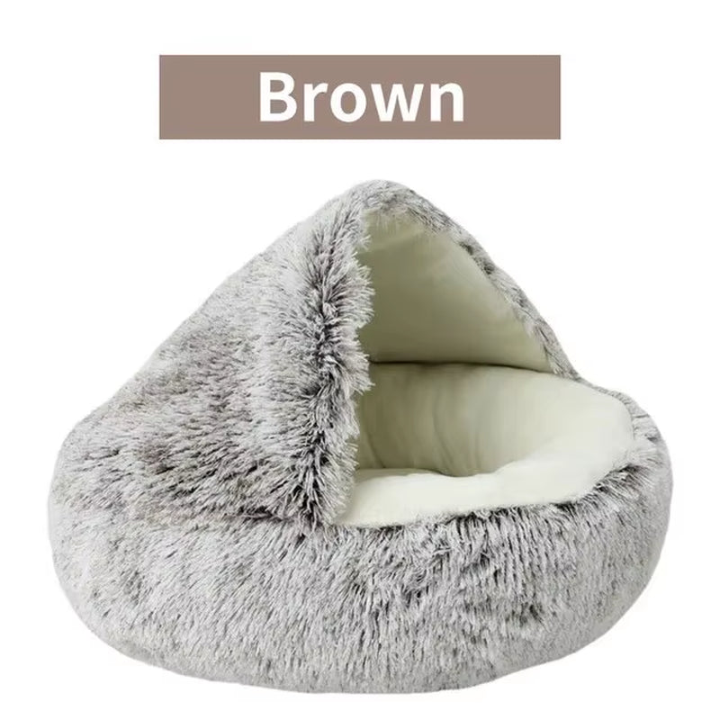 ✨ Cueva de Sueños para Mascotas – Cama Redonda, Esponjosa y Abrazable