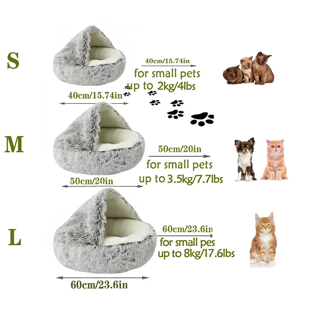 ✨ Cueva de Sueños para Mascotas – Cama Redonda, Esponjosa y Abrazable