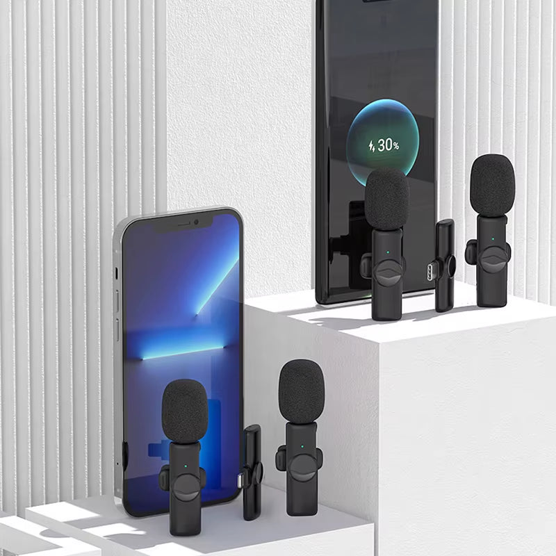 🎤 Micrófono Inalámbrico Profesional – Ideal para iPhone, Android y Laptop