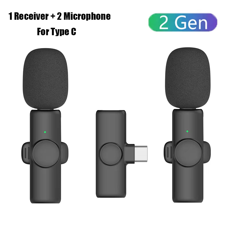 🎤 Micrófono Inalámbrico Profesional – Ideal para iPhone, Android y Laptop