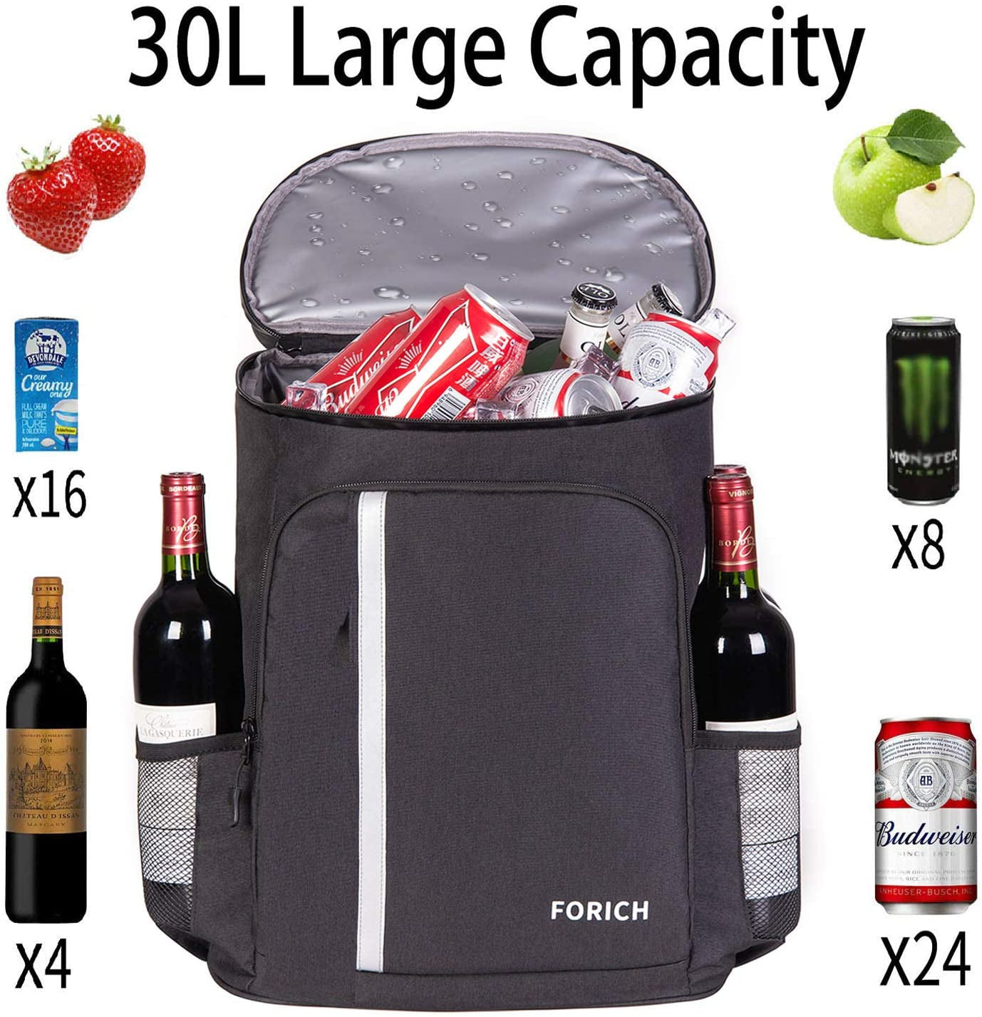 🎒 Mochila Nevera Impermeable y Aislante – Capacidad 30 Latas  MantĂ©n tus bebidas y alimentos frĂos por más tiempo con esta mochila nevera ligera y a prueba de fugas. Ideal para picnics, playa, trabajo, campamentos o excursiones.