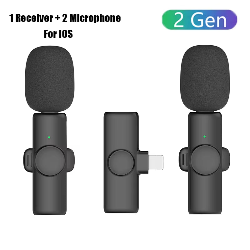 🎤 Micrófono Inalámbrico Profesional – Ideal para iPhone, Android y Laptop