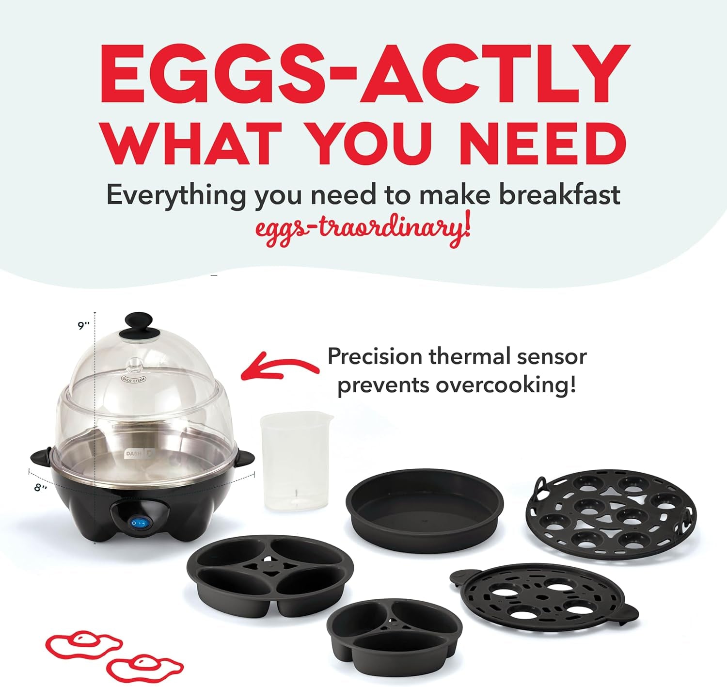🥚 Cocedor de Huevos Deluxe 12 en 1 – Rápido y Automático