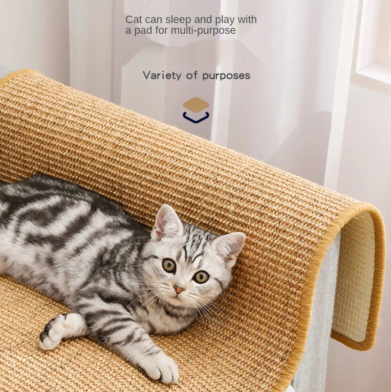 🐱 Alfombra Rascadora para Gatos de Sisal Natural | Protector de Muebles y Afilador de Garras