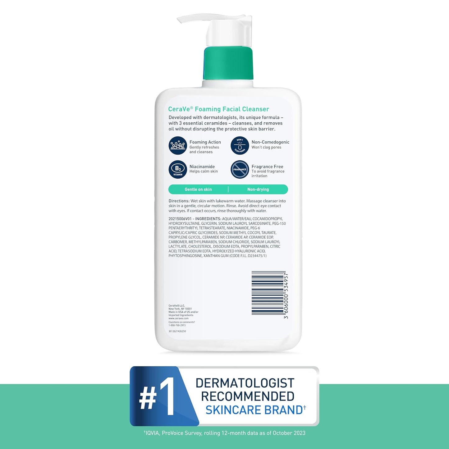 💧 Limpiador Facial Espumoso Diario – Control de Grasa y Limpieza Profunda (560 ml)