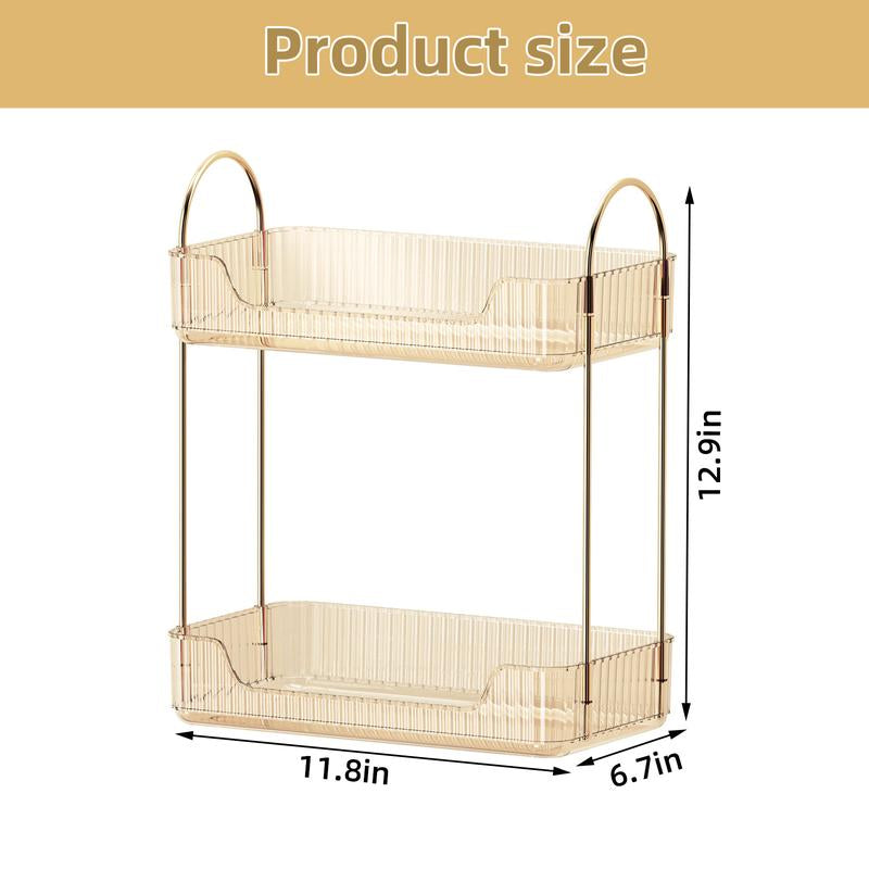Bathroom Counter Organizer Countertop Storage, Multi-Purpose Makeup Organizer, Large Cosmetics Skincare Shelf Organizer, Perfume Organizer, Exquisite Vanity Organizer