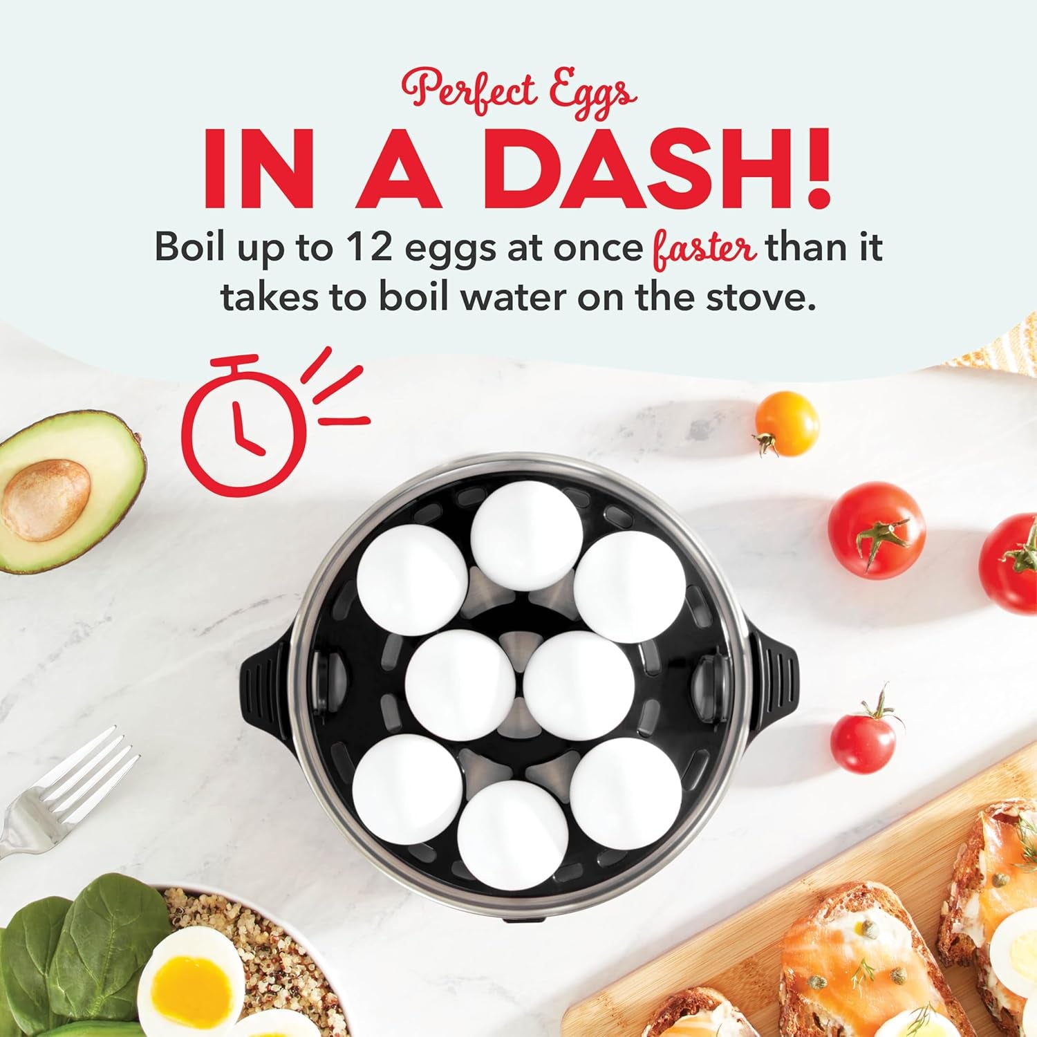 🥚 Cocedor de Huevos Deluxe 12 en 1 – Rápido y Automático