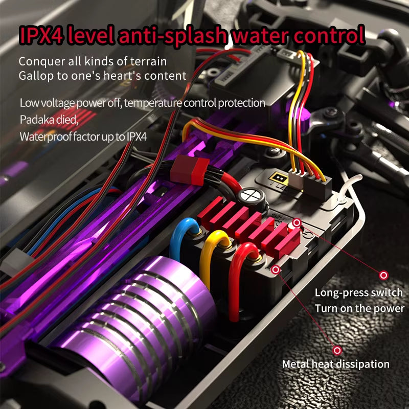 ⚡ Auto RC SG216 MAX 4x4 Brushless – Coche Teledirigido de Alta Velocidad 70 km/h con Luces LED | Escala 1:16 Monster Truck de Carreras