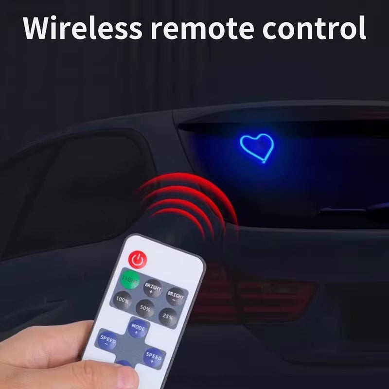 💖 Luces Neón para Ventana | Decoración LED en Forma de Corazón y Triángulo con Control Remoto Inalámbrico