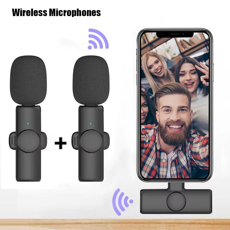 🎤 Micrófono Inalámbrico Profesional – Ideal para iPhone, Android y Laptop