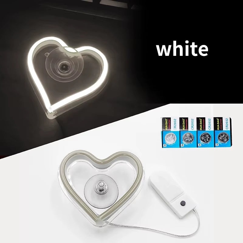 💖 Luces Neón para Ventana | Decoración LED en Forma de Corazón y Triángulo con Control Remoto Inalámbrico
