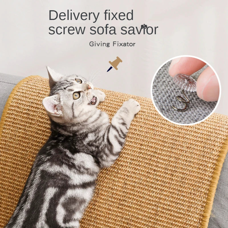 🐱 Alfombra Rascadora para Gatos de Sisal Natural | Protector de Muebles y Afilador de Garras