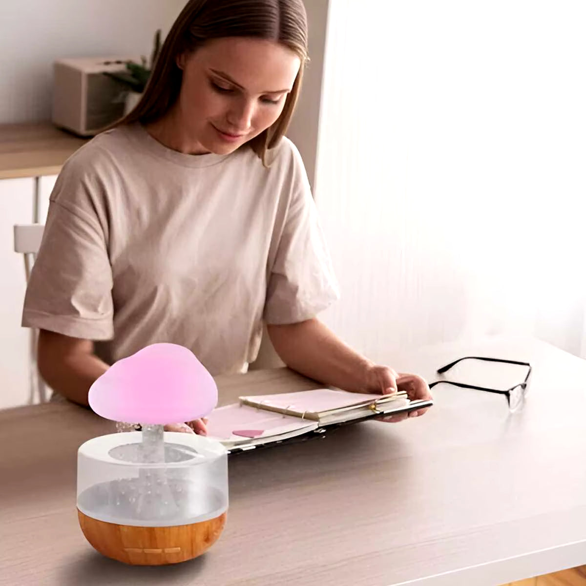 🌿 Mini Humidificador de Aire USB con Luz LED | Difusor de Aromas y Purificador de Aire para Hogar, Auto y Dormitorio