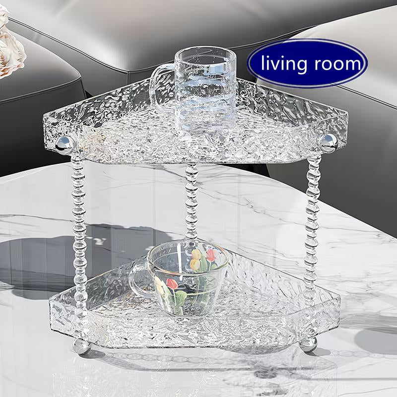 Corner Bathroom Counter Organizer,Vanity Skincare Perfume Organizer Tray,Makeup Organizer Countertop,Bathroom Storage Corner Shelf