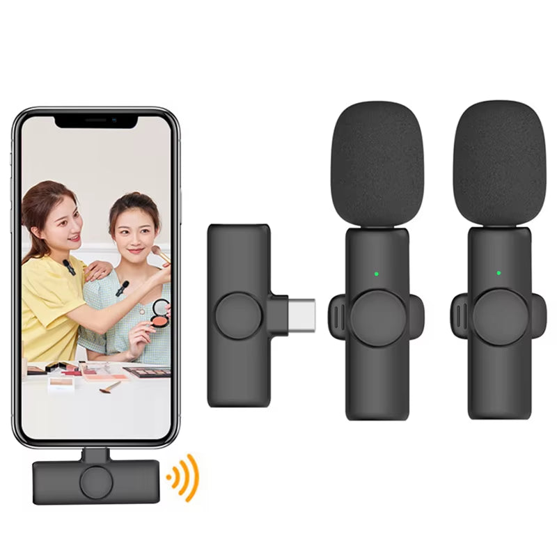 🎤 Micrófono Inalámbrico Profesional – Ideal para iPhone, Android y Laptop