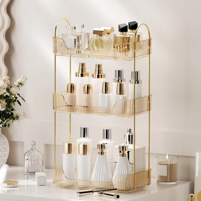 Bathroom Counter Organizer Countertop Storage, Multi-Purpose Makeup Organizer, Large Cosmetics Skincare Shelf Organizer, Perfume Organizer, Exquisite Vanity Organizer