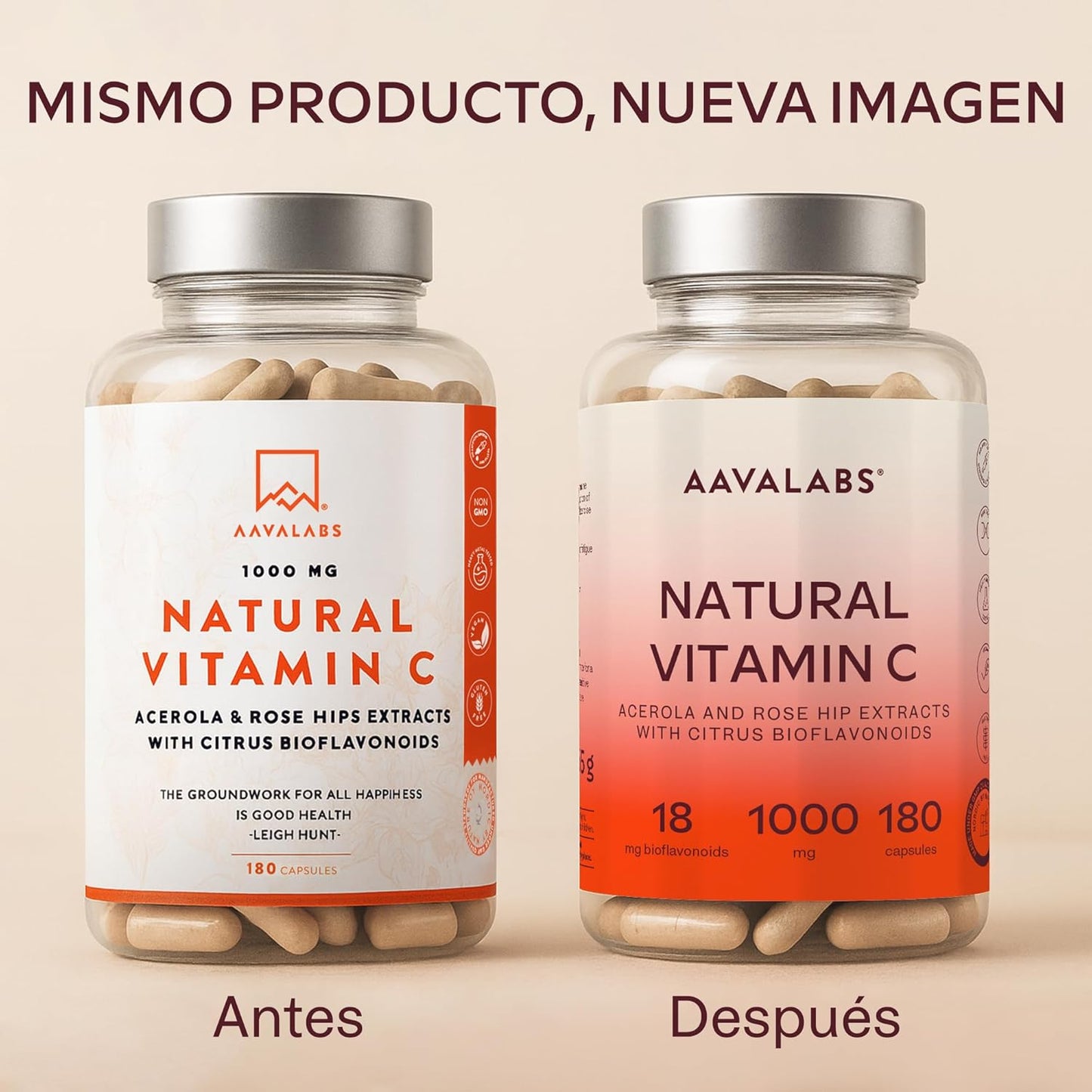 Vitamina C 1000 Mg - Vitamina C Natural - Con Flavonoides De Fruta CĂtrica Y Acerola - Por Dosis Diaria (2 Cápsulas) - 180 Cápsulas De Vitamina C Pura Altamente Concentrada- Vegano Y Sin Gluten