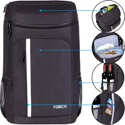🎒 Mochila Nevera Impermeable y Aislante – Capacidad 30 Latas  Mantén tus bebidas y alimentos fríos por más tiempo con esta mochila nevera ligera y a prueba de fugas. Ideal para picnics, playa, trabajo, campamentos o excursiones.  