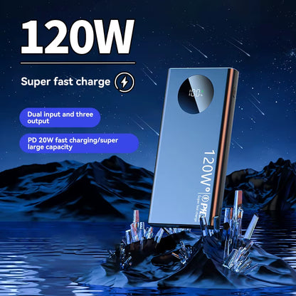 Power Bank 120W 500000mAh – Carga Rápida y Gran Capacidad para iPhone, Samsung y Huawei