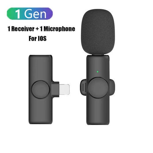 🎤 Micrófono Inalámbrico Profesional – Ideal para iPhone, Android y Laptop