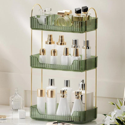 Bathroom Counter Organizer Countertop Storage, Multi-Purpose Makeup Organizer, Large Cosmetics Skincare Shelf Organizer, Perfume Organizer, Exquisite Vanity Organizer