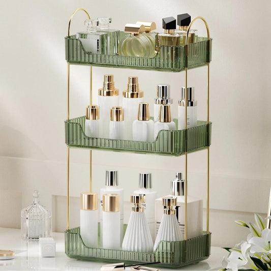 Bathroom Counter Organizer Countertop Storage, Multi-Purpose Makeup Organizer, Large Cosmetics Skincare Shelf Organizer, Perfume Organizer, Exquisite Vanity Organizer