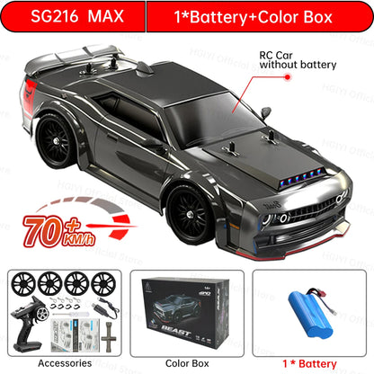 ⚡ Auto RC SG216 MAX 4x4 Brushless – Coche Teledirigido de Alta Velocidad 70 km/h con Luces LED | Escala 1:16 Monster Truck de Carreras