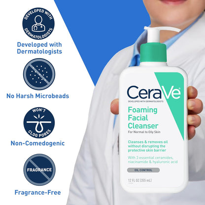 💧 Limpiador Facial Espumoso Diario – Control de Grasa y Limpieza Profunda (560 ml)