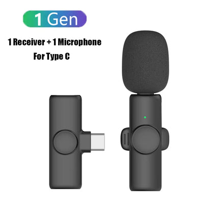 🎤 Micrófono Inalámbrico Profesional – Ideal para iPhone, Android y Laptop