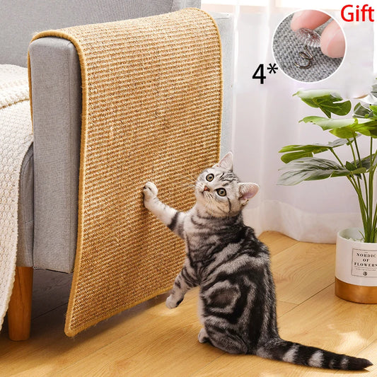 🐱 Alfombra Rascadora para Gatos de Sisal Natural | Protector de Muebles y Afilador de Garras