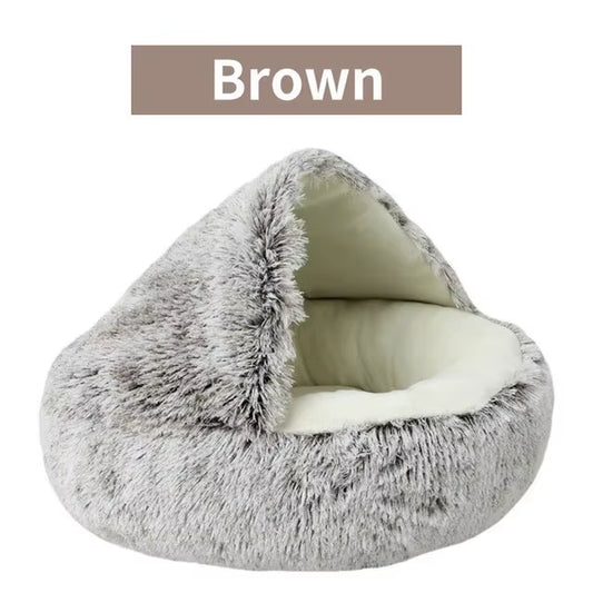 ✨ Cueva de Sueños para Mascotas – Cama Redonda, Esponjosa y Abrazable