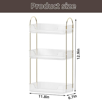 Bathroom Counter Organizer Countertop Storage, Multi-Purpose Makeup Organizer, Large Cosmetics Skincare Shelf Organizer, Perfume Organizer, Exquisite Vanity Organizer